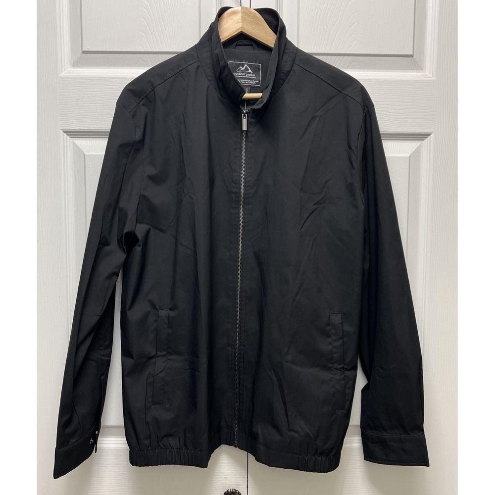 MAGCOMSEN Black Jacket Lightweight Windbreaker Spring Fall Jackets Zip New